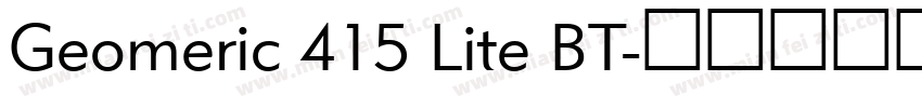 Geomeric 415 Lite BT字体转换